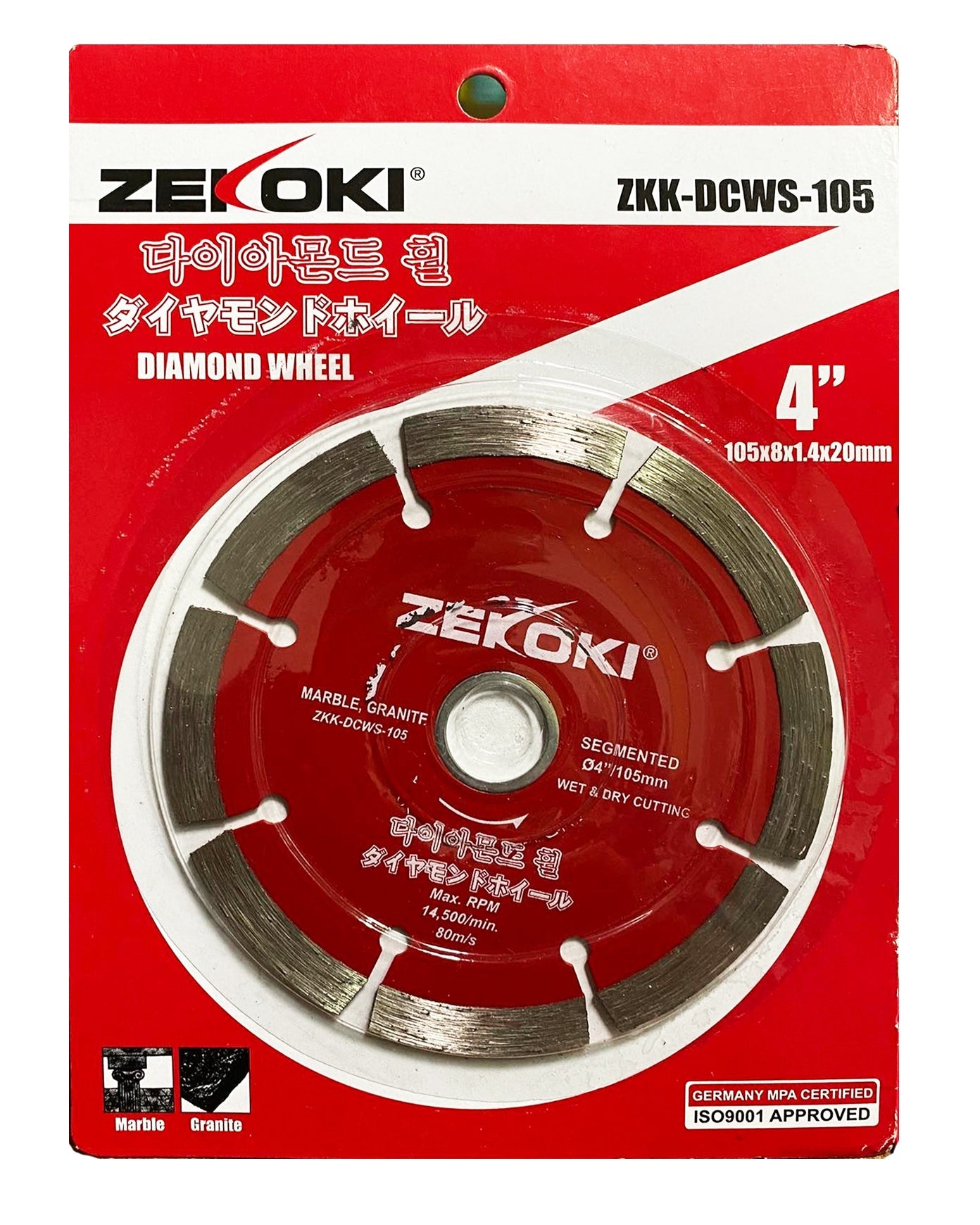 Zekoki Diamond Cut off Wheel Zekoki Diamond Cut off Wheel